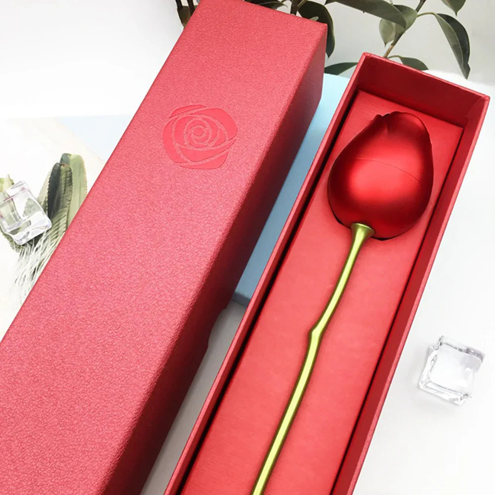 Hidden Love Rose Stem 925 Sterling Silver Necklace Gift Set | Express Your Love Through Actions