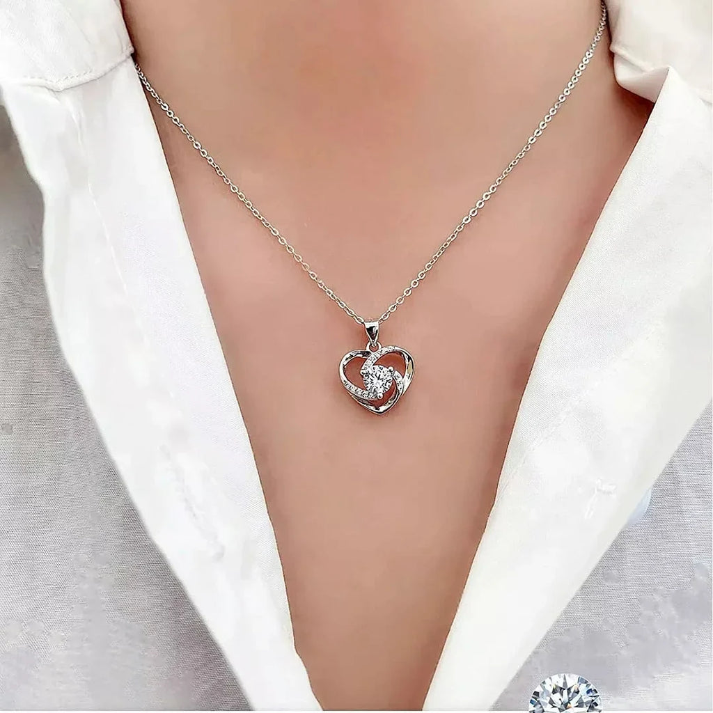 Hidden Love Rose Stem 925 Sterling Silver Necklace Gift Set | Express Your Love Through Actions