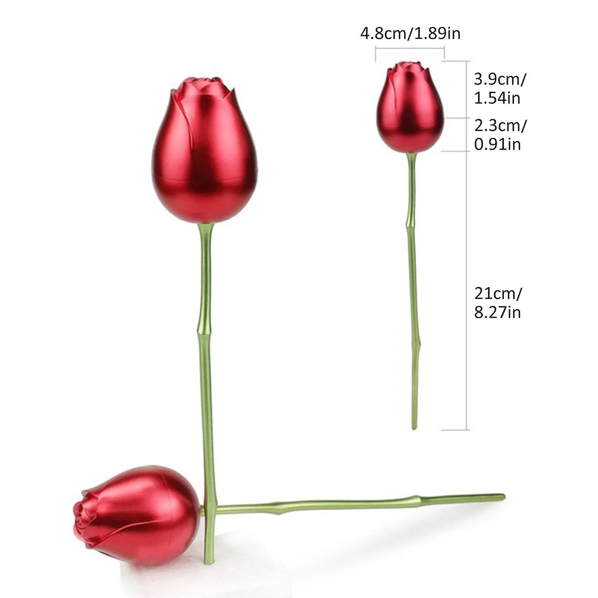 Hidden Love Rose Stem 925 Sterling Silver Necklace Gift Set | Express Your Love Through Actions