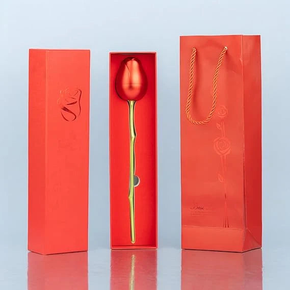 Hidden Love Rose Stem 925 Sterling Silver Necklace Gift Set | Express Your Love Through Actions