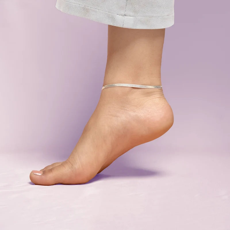 Bond of Love Silver-Plated Snake Anklet for Her | Premium Chic (Anti Tarnish )